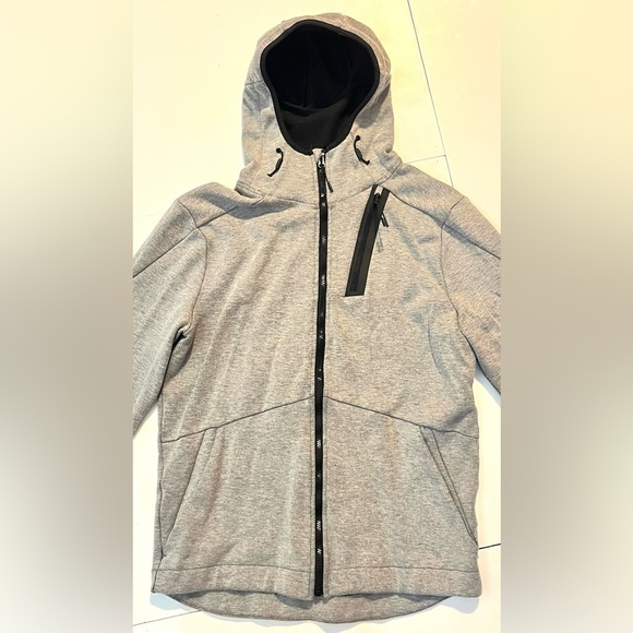 Champion Gray Hooded Jacket with Black Accents Women’s Size Medium - Picture 2 of 16